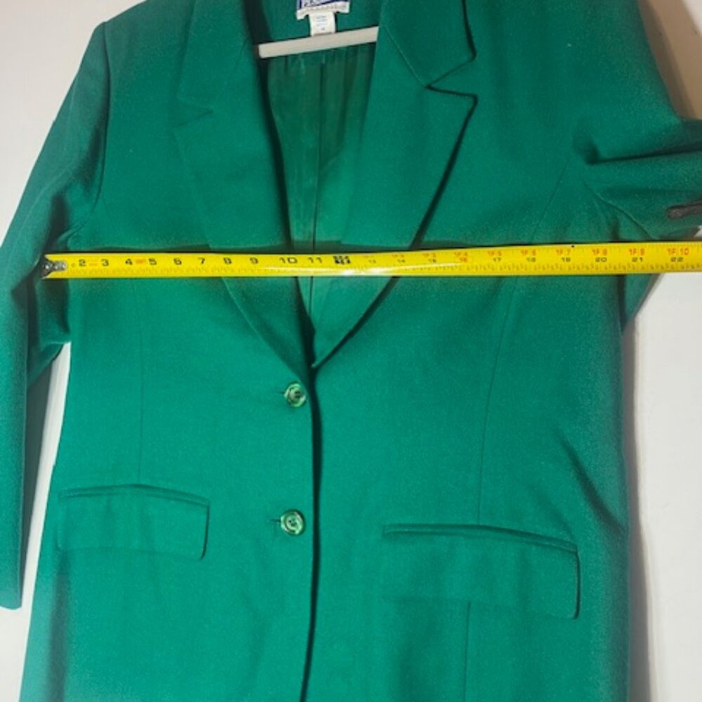 Pendleton Women's 100% Virgin Wool 2 Button Green… - image 4